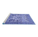 Sideview of Machine Washable Animal Blue Traditional Rug, wshtr4232blu