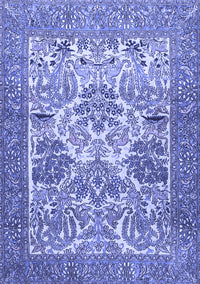 Animal Blue Traditional Rug, tr4232blu