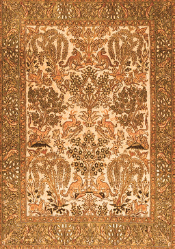 Animal Orange Traditional Rug, tr4232org