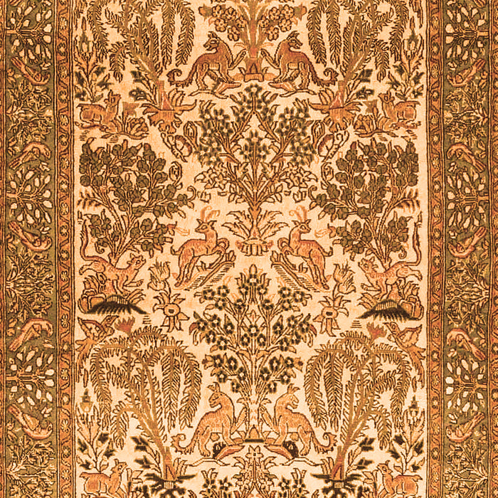 Animal Orange Traditional Rug, tr4232org