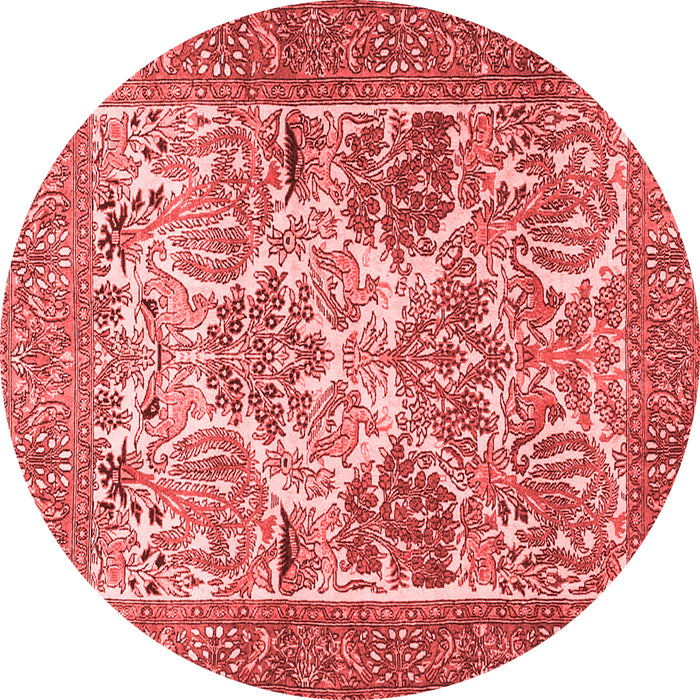 Machine Washable Animal Red Traditional Rug, wshtr4232red