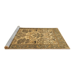 Sideview of Machine Washable Animal Brown Traditional Rug, wshtr4232brn