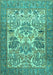 Machine Washable Animal Turquoise Traditional Area Rugs, wshtr4232turq