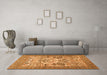 Machine Washable Animal Orange Traditional Area Rugs in a Living Room, wshtr4232org