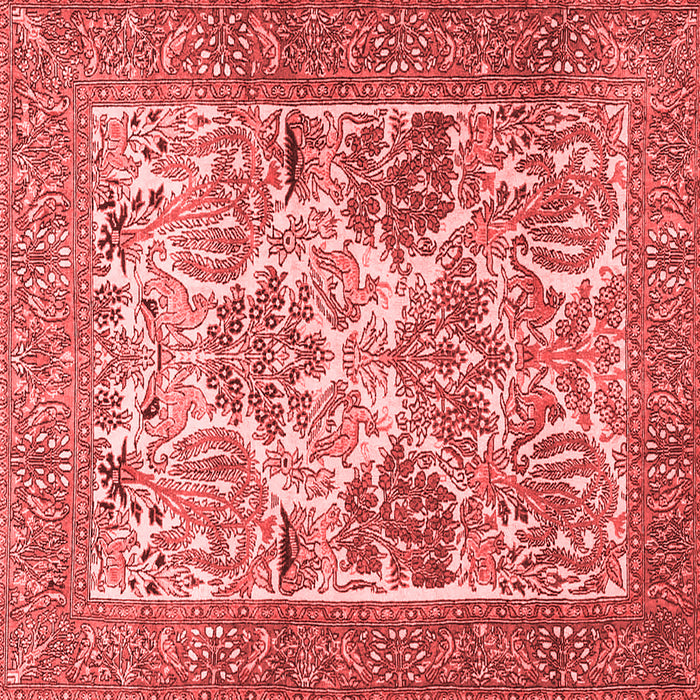 Machine Washable Animal Red Traditional Rug, wshtr4232red