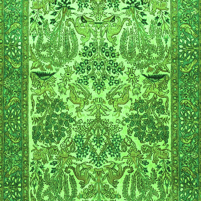 Animal Green Traditional Rug, tr4232grn