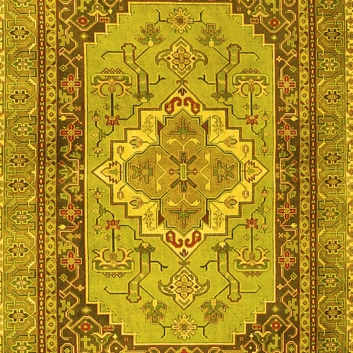 Machine Washable Persian Yellow Traditional Rug, wshtr4233yw