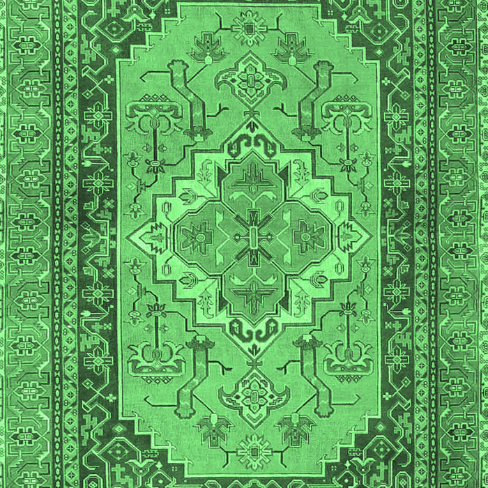 Machine Washable Persian Emerald Green Traditional Area Rugs, wshtr4233emgrn