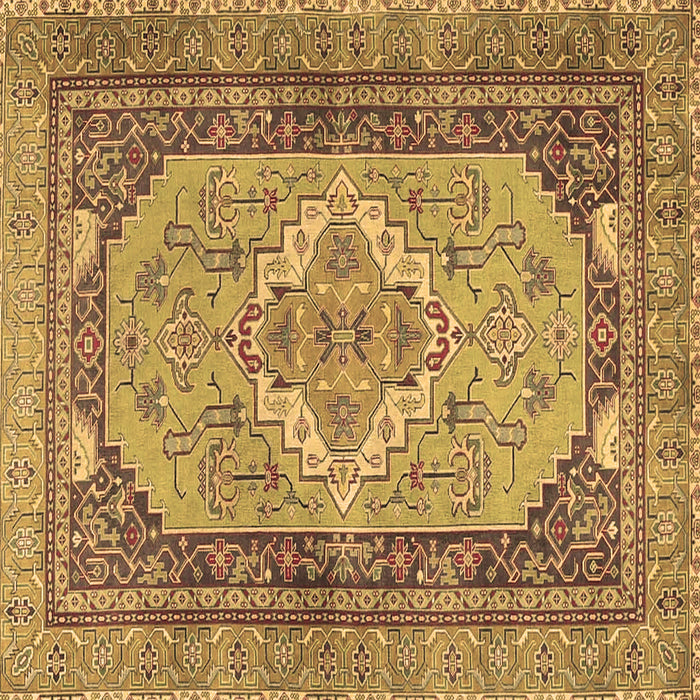 Square Machine Washable Persian Brown Traditional Rug, wshtr4233brn