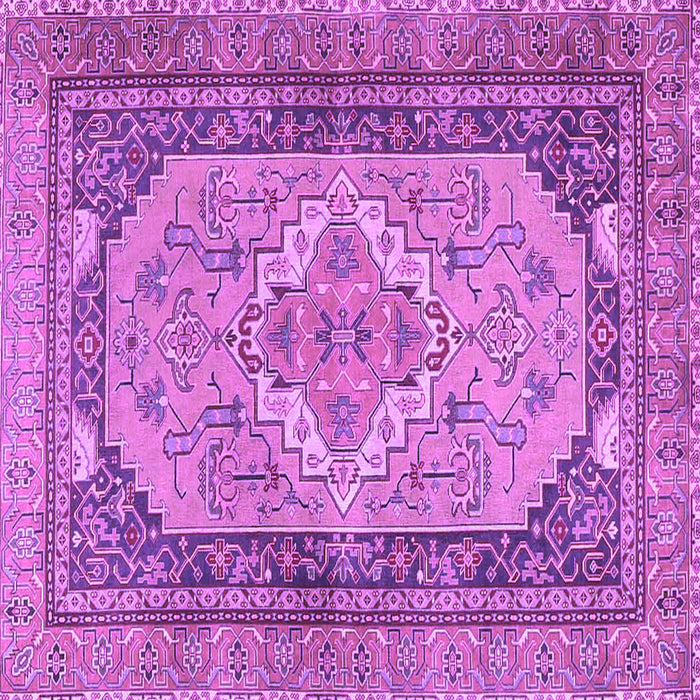 Square Machine Washable Persian Purple Traditional Area Rugs, wshtr4233pur