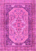 Machine Washable Persian Pink Traditional Rug, wshtr4233pnk