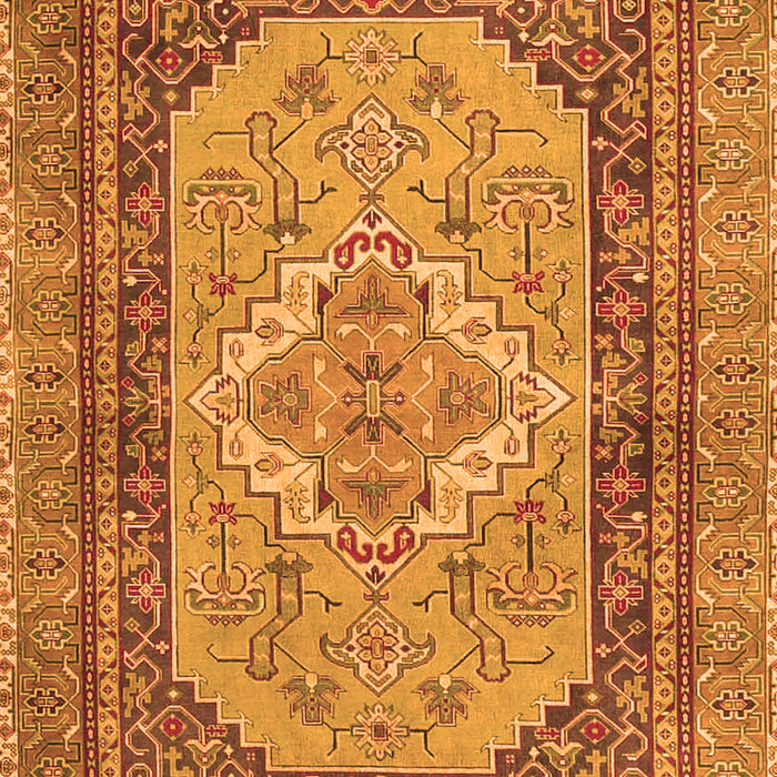 Serging Thickness of Machine Washable Persian Orange Traditional Area Rugs, wshtr4233org