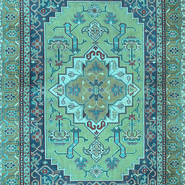 Machine Washable Persian Light Blue Traditional Rug, wshtr4233lblu