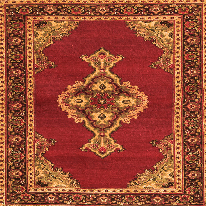 Serging Thickness of Persian Orange Traditional Rug, tr4234org