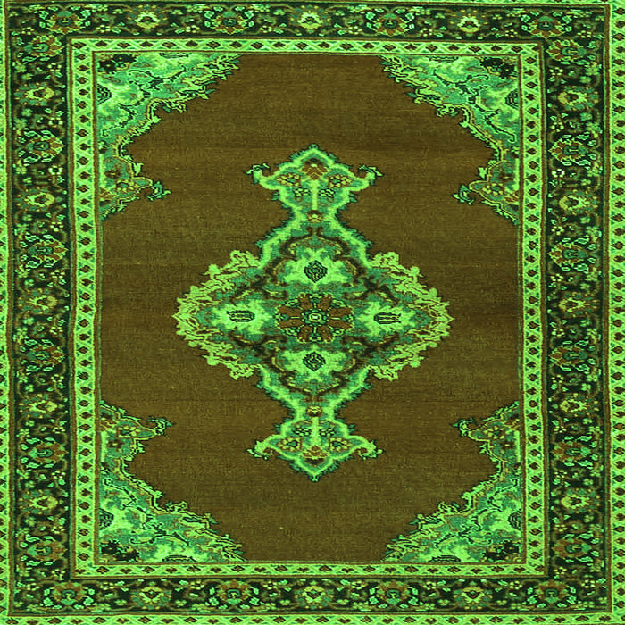 Serging Thickness of Persian Green Traditional Rug, tr4234grn