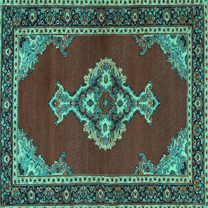 Square Persian Turquoise Traditional Rug, tr4234turq