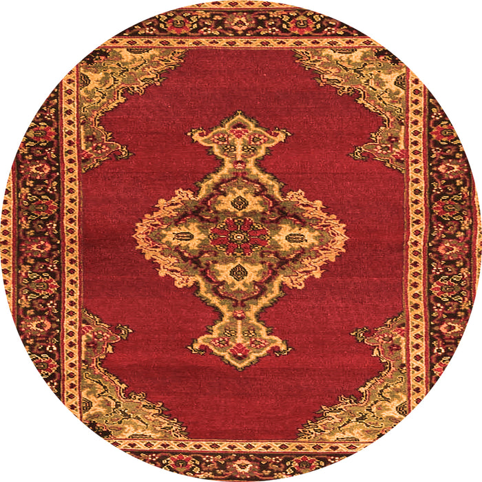 Square Persian Orange Traditional Rug, tr4234org