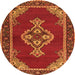 Square Persian Orange Traditional Rug, tr4234org