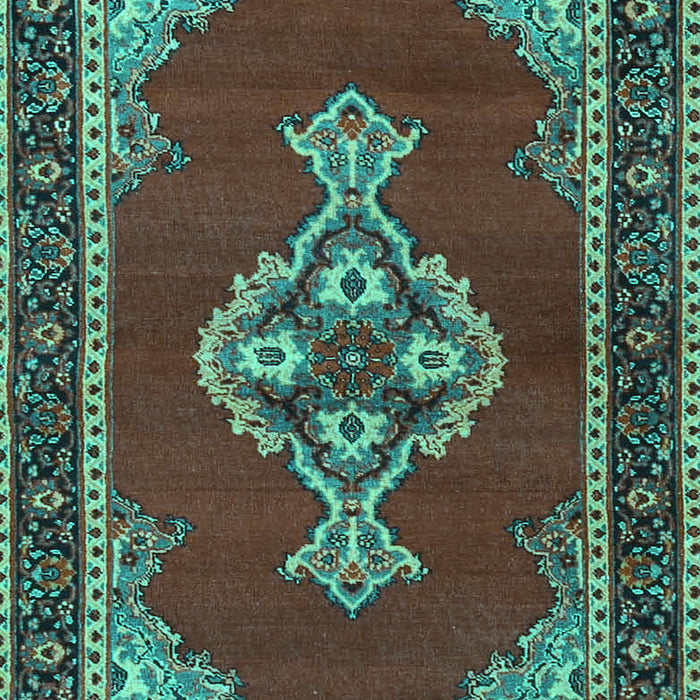 Machine Washable Persian Turquoise Traditional Area Rugs, wshtr4234turq