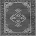 Round Machine Washable Persian Gray Traditional Rug, wshtr4234gry