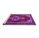 Sideview of Machine Washable Persian Purple Traditional Area Rugs, wshtr4234pur