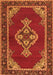 Serging Thickness of Machine Washable Persian Orange Traditional Area Rugs, wshtr4234org