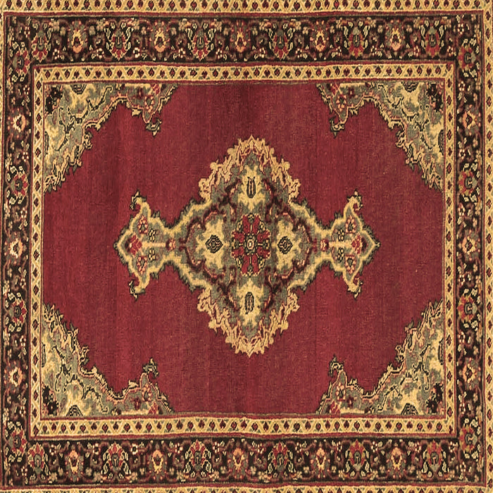 Square Machine Washable Persian Brown Traditional Rug, wshtr4234brn