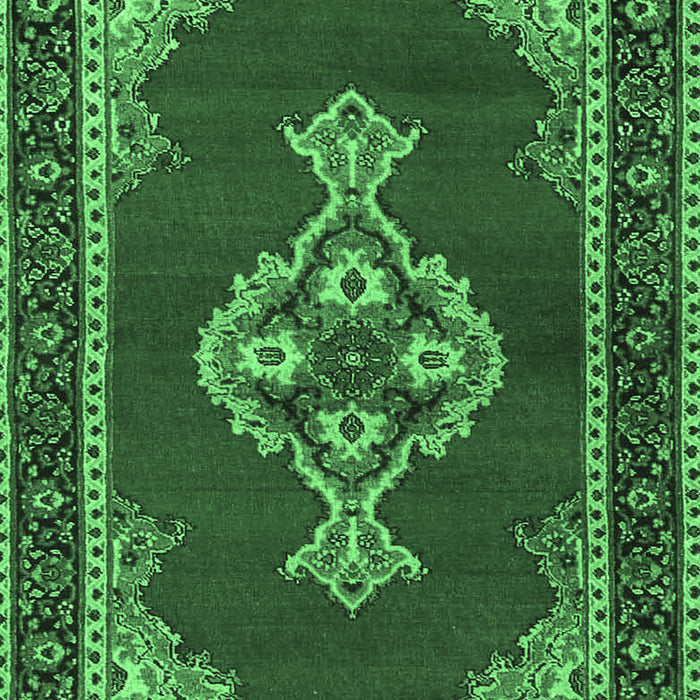 Machine Washable Persian Emerald Green Traditional Area Rugs, wshtr4234emgrn