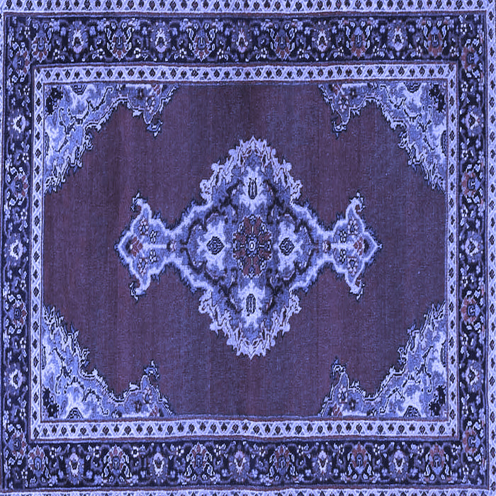 Square Machine Washable Persian Blue Traditional Rug, wshtr4234blu