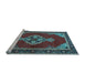 Sideview of Machine Washable Persian Light Blue Traditional Rug, wshtr4234lblu