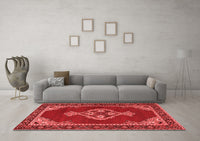 Machine Washable Persian Red Traditional Rug, wshtr4234red