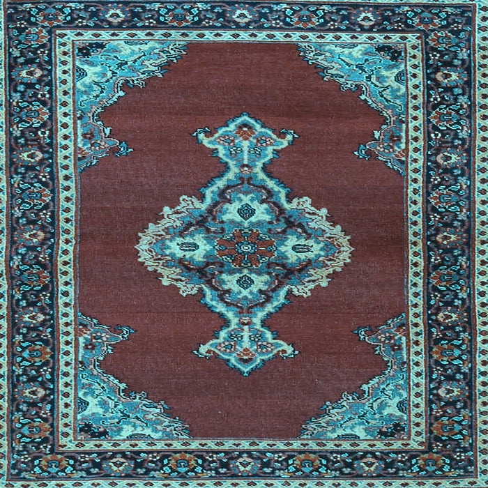 Square Persian Light Blue Traditional Rug, tr4234lblu