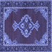Square Persian Blue Traditional Rug, tr4234blu