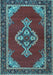 Machine Washable Persian Light Blue Traditional Rug, wshtr4234lblu