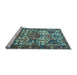 Sideview of Machine Washable Persian Light Blue Traditional Rug, wshtr4235lblu