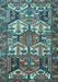 Machine Washable Persian Light Blue Traditional Rug, wshtr4235lblu