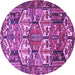 Round Persian Purple Traditional Rug, tr4235pur