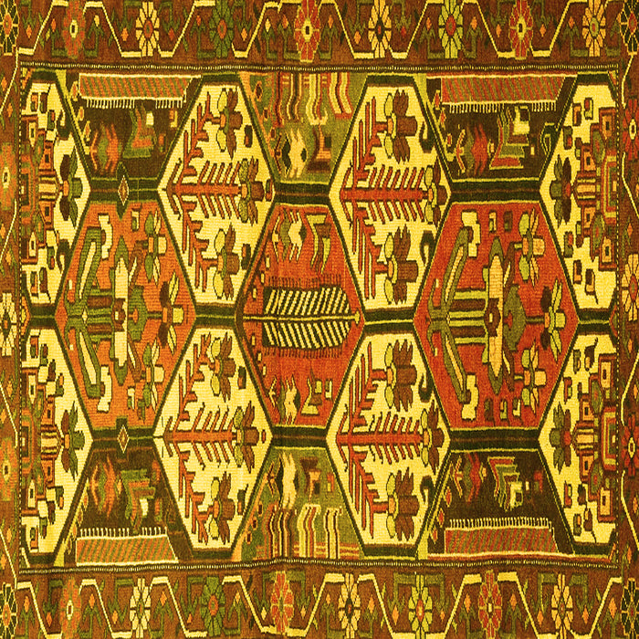 Square Persian Yellow Traditional Rug, tr4235yw