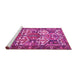 Sideview of Machine Washable Persian Pink Traditional Rug, wshtr4235pnk