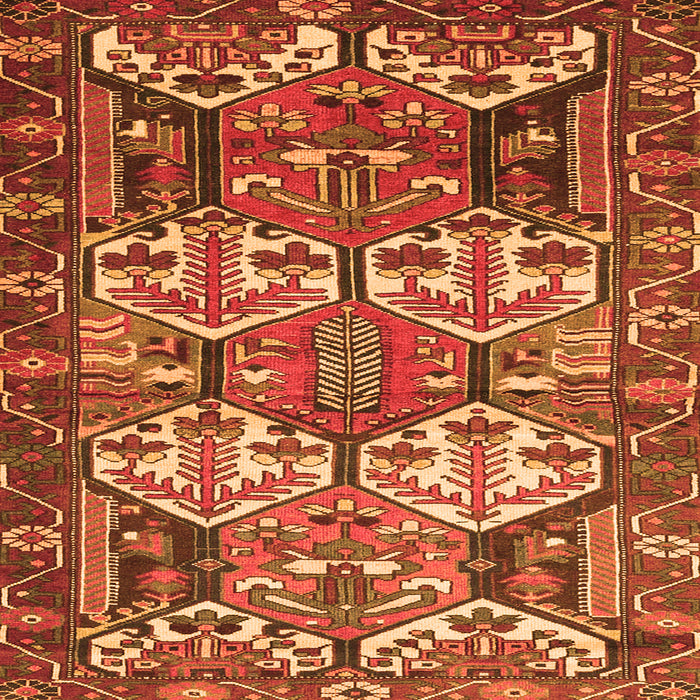 Serging Thickness of Persian Orange Traditional Rug, tr4235org