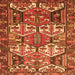 Serging Thickness of Persian Orange Traditional Rug, tr4235org