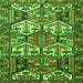 Serging Thickness of Persian Green Traditional Rug, tr4235grn