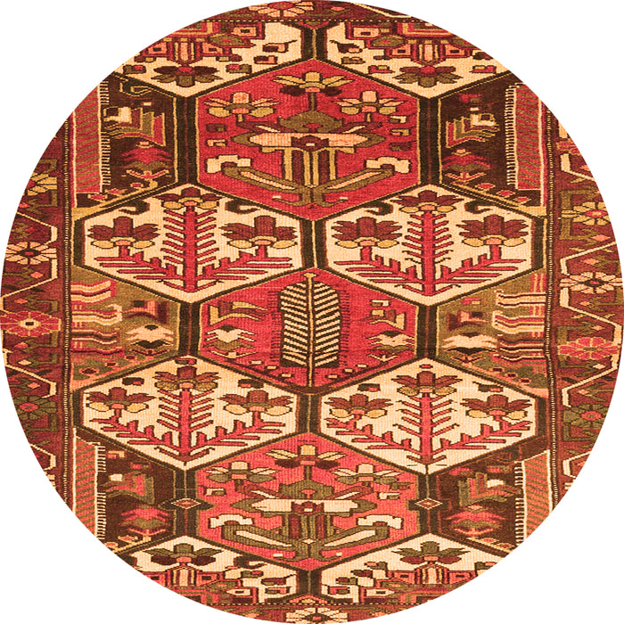 Square Persian Orange Traditional Rug, tr4235org