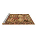 Sideview of Machine Washable Persian Brown Traditional Rug, wshtr4235brn