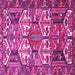 Square Persian Pink Traditional Rug, tr4235pnk