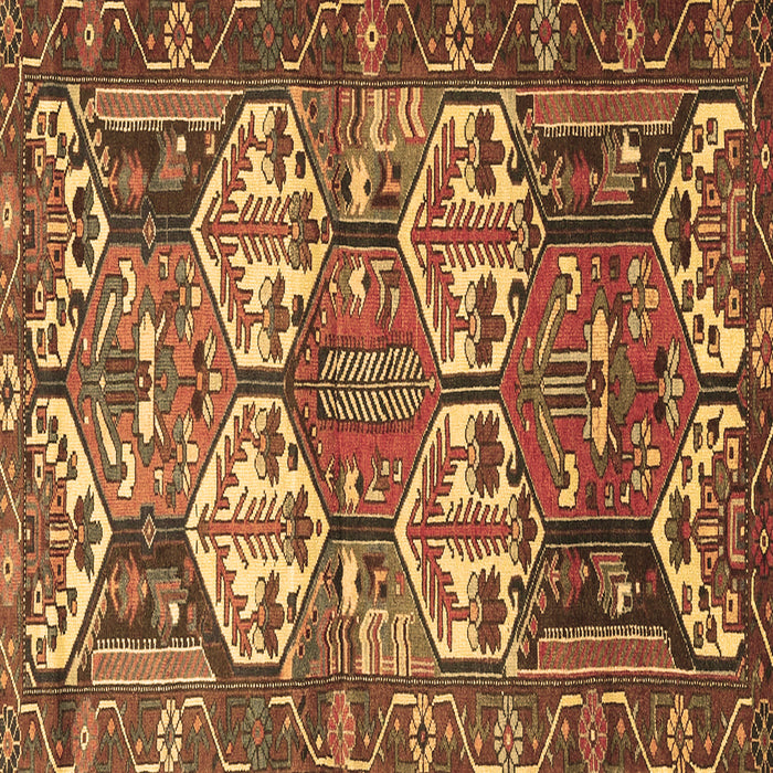 Square Persian Brown Traditional Rug, tr4235brn