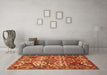 Machine Washable Persian Orange Traditional Area Rugs in a Living Room, wshtr4235org