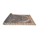 Sideview of Traditional Tan Brown Animal Rug, tr4236