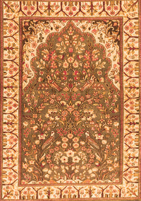 Animal Orange Traditional Rug, tr4236org