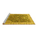 Sideview of Machine Washable Animal Yellow Traditional Rug, wshtr4236yw